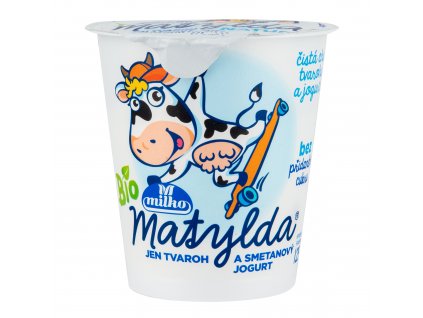 Tvaroh a smetanový jogurt Matylda bílá 125 g BIO POLABSKÉ MLÉKÁRNY