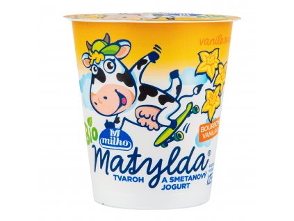 Tvaroh a smetanový jogurt Matylda vanilka 125 g BIO POLABSKÉ MLÉKÁRNY