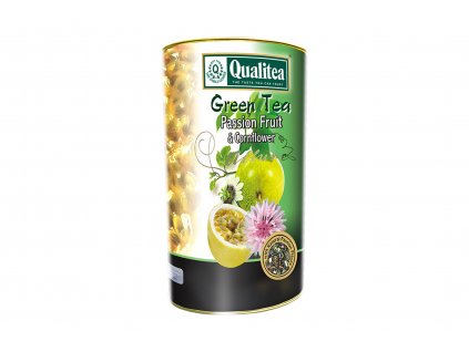 Čaj zelený sypaný s kousky mučenky a okvětními lístky chrpy - Qualitea 100g  + Při koupi 12 a více kusů 3% Sleva
