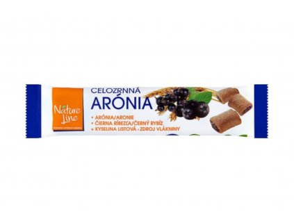 Arónia - celozrnné sušenky s náplní z arónie a černého rybízu - Nature Line 65g  + Při koupi 12 a více kusů 3% Sleva