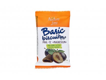 Basic biscuit - sušenky plněné švestkovou náplní bez lepku a laktózy- Nature Line 50g  + Při koupi 12 a více kusů 3% Sleva