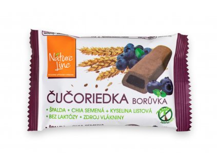 Čučoriedka - celozrnné sušenky s borůvkovou náplní - Nature Line 50g  + Při koupi 12 a více kusů 3% Sleva