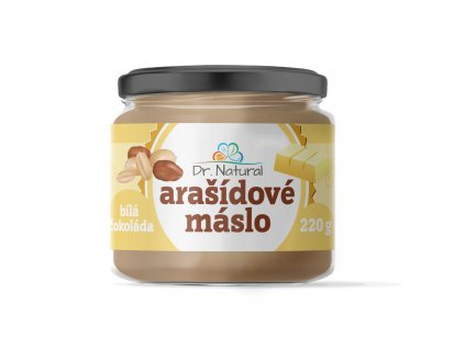 Arašídové máslo s bílou čokoládou - Dr. Natural 220g  + Při koupi 12 a více kusů 3% Sleva