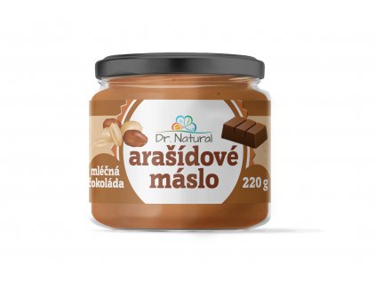 Arašídové máslo s mléčnou čokoládou - Dr. Natural 220g  + Při koupi 12 a více kusů 3% Sleva