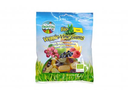 Bonbóny ovocné Veggie Vine Gums bez želatiny BIO, vegan - Ökovital 80g  + Při koupi 12 a více kusů 3% Sleva