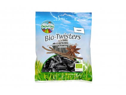 Bonbóny lékořicové Twisters BIO - Vegan - Ökovital 80g  + Při koupi 12 a více kusů 3% Sleva