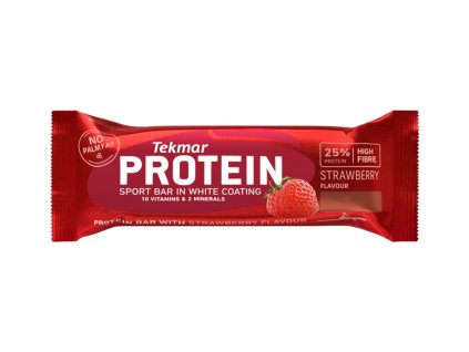 Tyčinka proteinová s jahodovou příchutí - Tekmar 60g  + Při koupi 12 a více kusů 3% Sleva