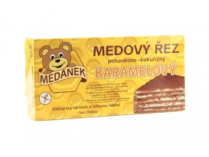 Medánek - medový řez pohankovo - kukuřičný karamelový bez lepku 370g  + Při koupi 12 a více kusů 3% Sleva