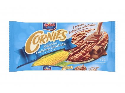Racio - Cornies - kukuřičné chlebíčky s mléčnou čokoládou 75g  + Při koupi 12 a více kusů 3% Sleva
