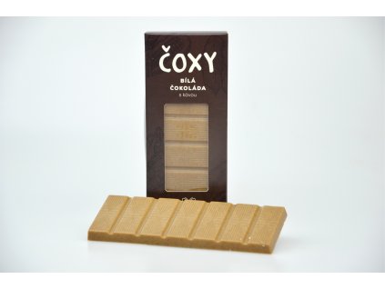 ČOXY - bílá čokoláda s kávou a xylitolem - Natural 50g  + Při koupi 12 a více kusů 3% Sleva