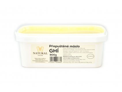 Přepuštěné máslo GHÍ - Natural 800g  + Při koupi 12 a více kusů 3% Sleva