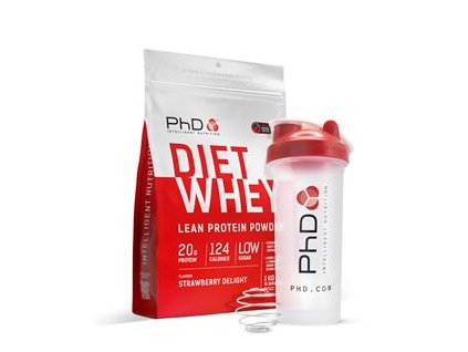 1.PhD Diet Whey 1kg jahoda plus %C5%A1ejkr ZDARMA 10435