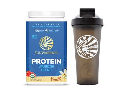 Protein Blend BIO 750g vanilla (Pea, hemp protein and goji) + Shaker 700 ml FREE