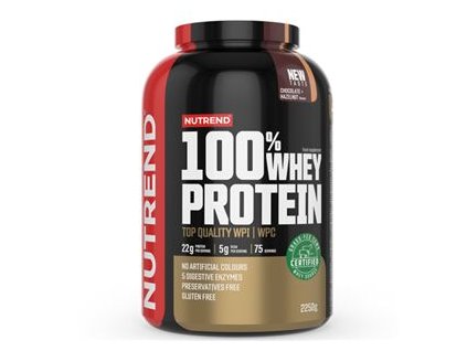 100% Whey Protein 2,25kg čokoláda lískový ořech