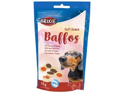 Soft Snack BAFFOS - mini kolečka hovězí, dršťky 75 g - DOPRODEJ