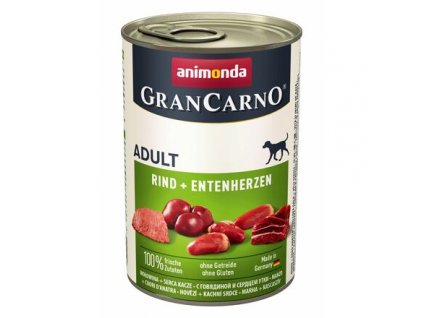 GRANCARNO Adult - hovězí, kachní srdce 400g