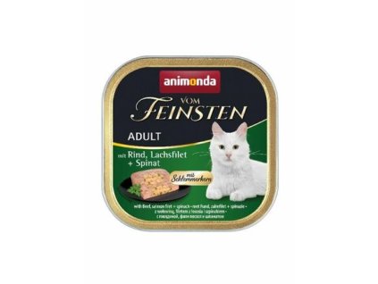 Animonda Vom Feinstein Adult Beef and Salmon Pate with Spinach 100g