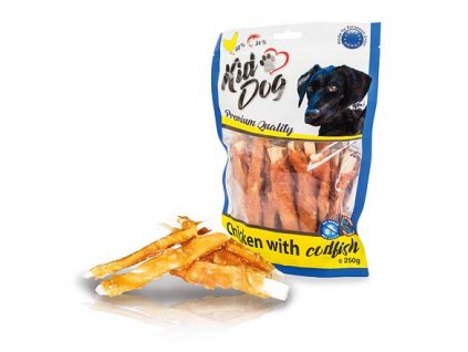 KIDDOG kuřecí masíčko na plátku z tresky 250 g