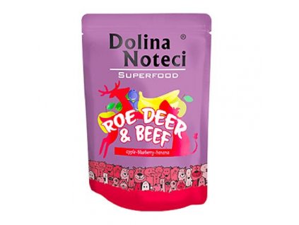 DOLINA NOTECI SUPERFOODS srnec a hovězí kapsička pro psy 300 g