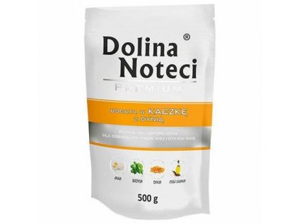 DOLINA NOTECI PREMIUM kačica s tekvicou vrecko pre psov 500 g