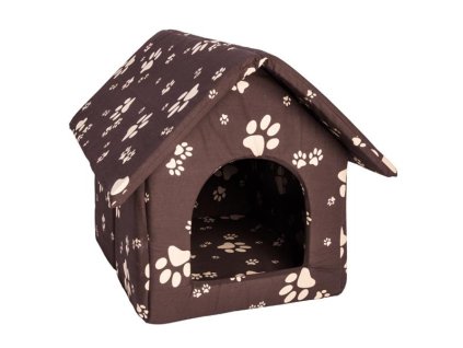 Baumwollhütte. Pfote braun/beige - faltbar 50 x 60 cm