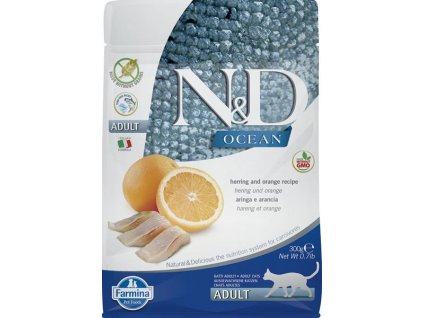 N&D OCEAN Cat Grain Free Adult Herring & Orange 0,3 kg