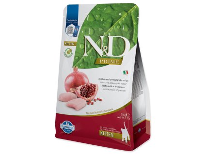 N&D Kitten Prime Pui și Rodie 0,3 kg
