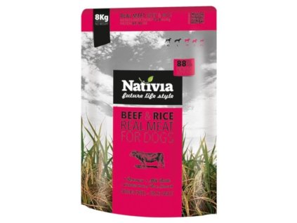 Nativia Dog REAL Meat Rindfleisch & Reis 8 kg