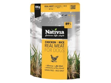 Nativia Dog REAL Meat Huhn & Reis 8 kg