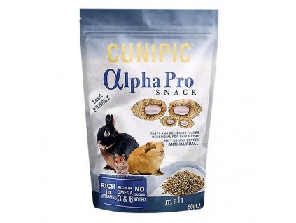 Cunipic Alpha Pro Snack Anti-Hairball Malt - maláta 50 g