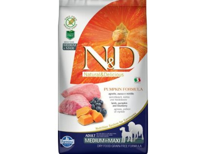 N&D Grain Free Dog Adult M/L Pumpkin Lamb & Blueb. 2,5 kg