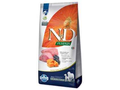 Feed N&D Dog Adult Medium & Maxi Grain Free Pumpkin Lamb & Blueberry 12kg
