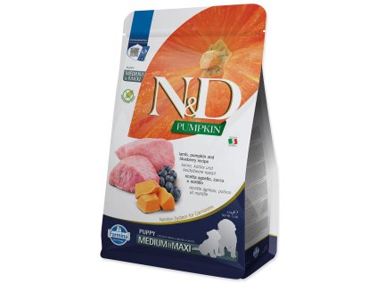 Feed N&D Puppy Medium & Maxi Grain Free Pumpkin Lamb & Blueberry 2.5 kg