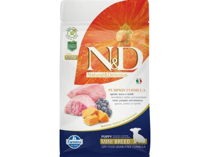 N&D Grain Free Dog Puppy Mini Pumpkin Lamb & Blueberry 800 g