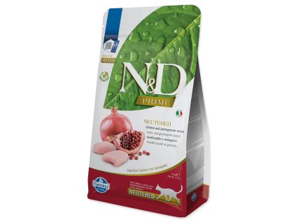N&D Cat Prime Kastrowany Kurczak i Granat 1,5 kg