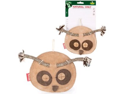 Natural Only Owl Leather Toy 24 x 15 cm Tommi