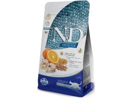 N&D OCEAN Cat Grain Free Adult Pumpkin Herring & Orange 0,3 kg