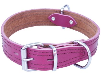 Bőrgallér HERRY Fuchsia BAFPET 4,0 x 65cm
