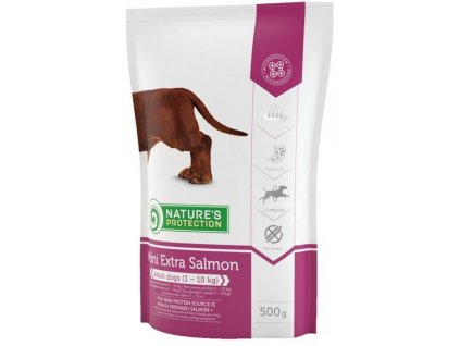 Nature's Protection Dog Dry Adult Mini Extra Lazac 500 g