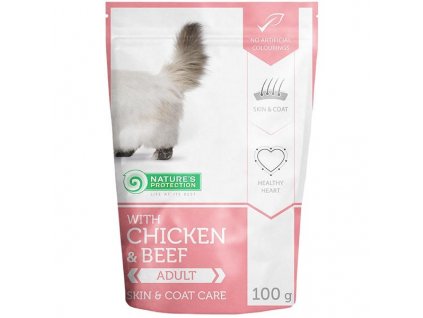 Nature's Protection Cat kaps. Persian chicken&beef 100g