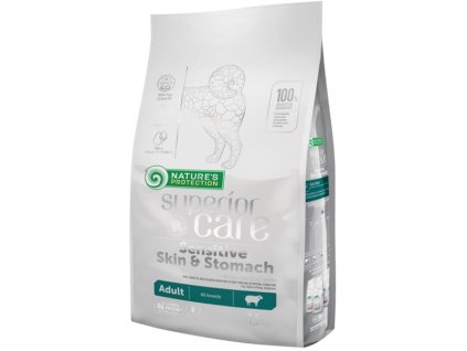 Nature's Protection Superior Care Trockenfutter für Hunde, Sensitive Adult, Lamm, 1,5 kg
