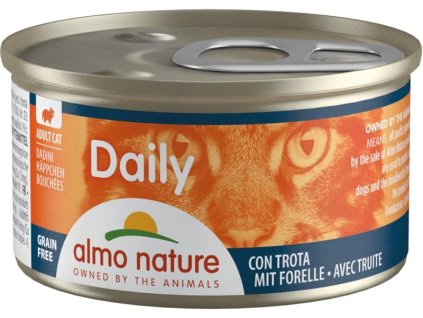 Almo Nature Daily Menu cat konz. kousky-pstruh 85g