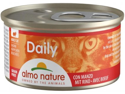 Almo Nature Daily Menu Katzen-Rindfleischstücke in Dosen 85g