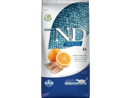 N&D OCEAN Cat Grain Free Adult Herring & Orange 5 kg