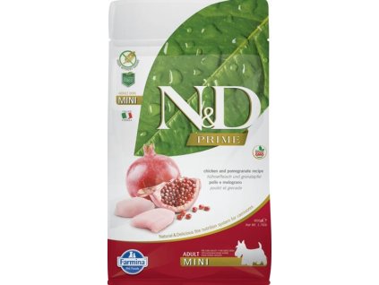 N&D PRIME Dog Grain Free Adult Mini Chicken&Gránátalma 0,8 kg