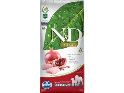 N&D PRIME Dog Grain Free Puppy M/L Chicken & Pomegranate 12 kg