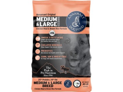 Annamaet Medium&Large Breed 18.14 kg (40lb) - large kibble