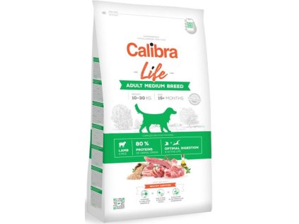 Calibra Dog Life Adult Medium Breed Bárány 12 kg