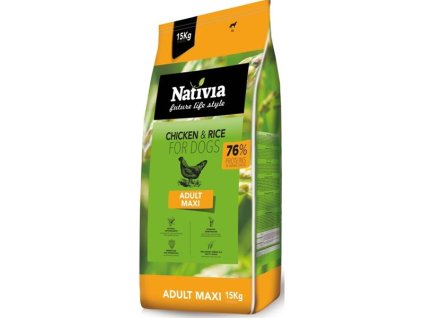 Nativia Dog Adult Maxi Kurczak i Ryż 15 kg
