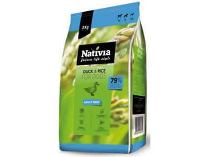 Nativia Dog Adult Mini Duck & Rice 3 kg